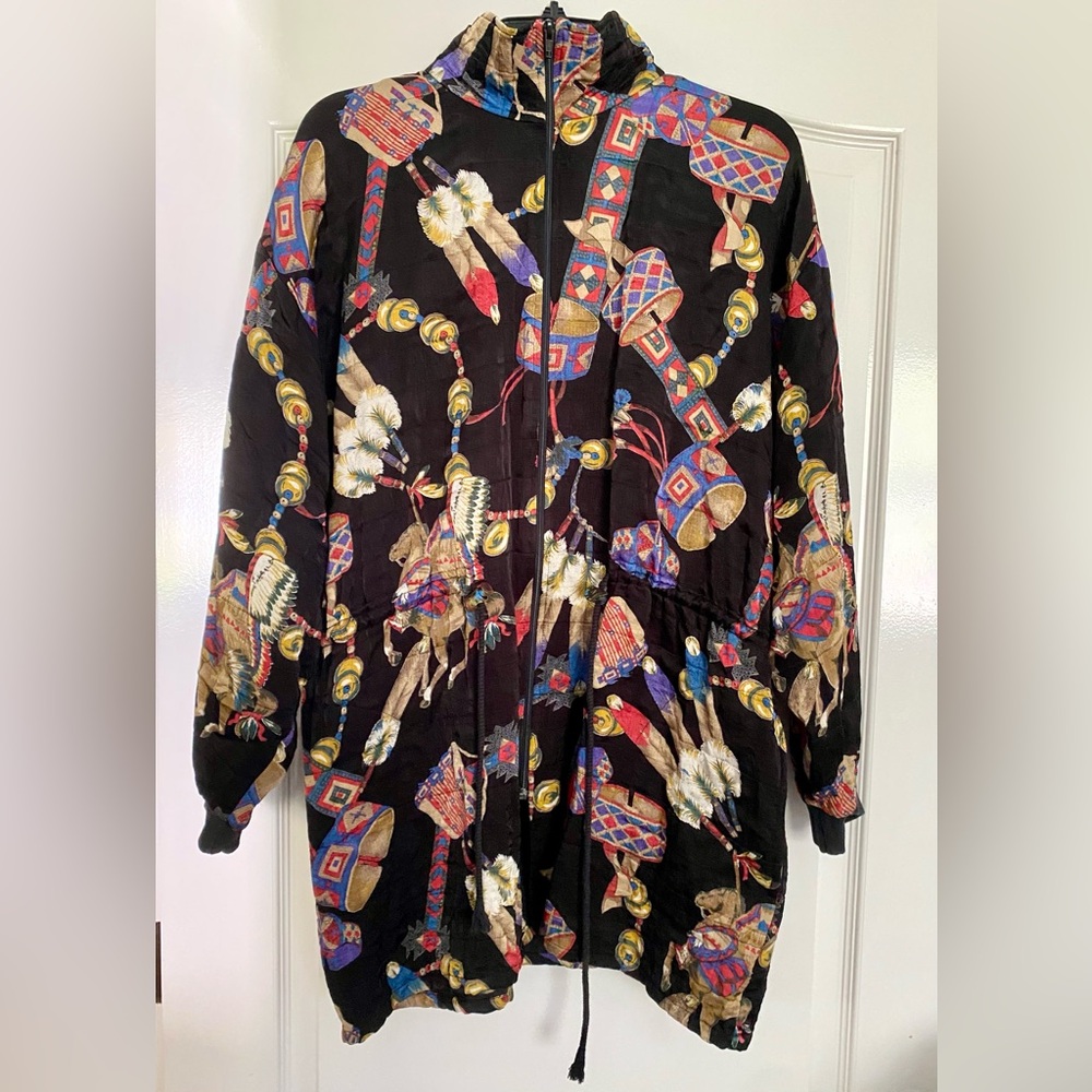 Retro Women's Jacket Coat Vintage Colorful Patterned Taubert